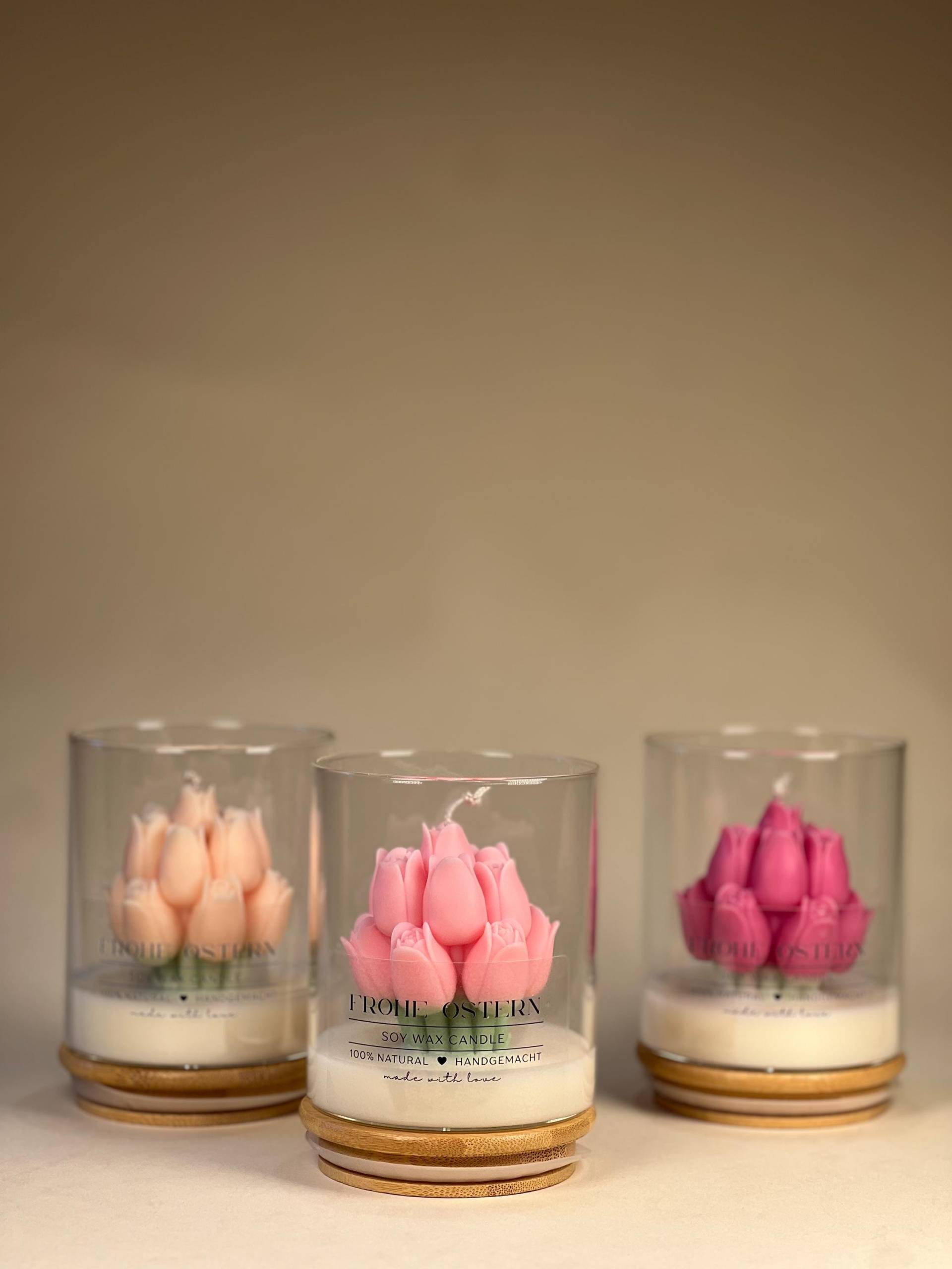Frohe Ostern - Tulpen Kerze Aus Sojawachs Im Glas Handgemachte Duftkerze Mitbringsel Ostern, Geburtstag & Muttertag, Geschenkidee, Sale von Etsy - ByLiloandSary