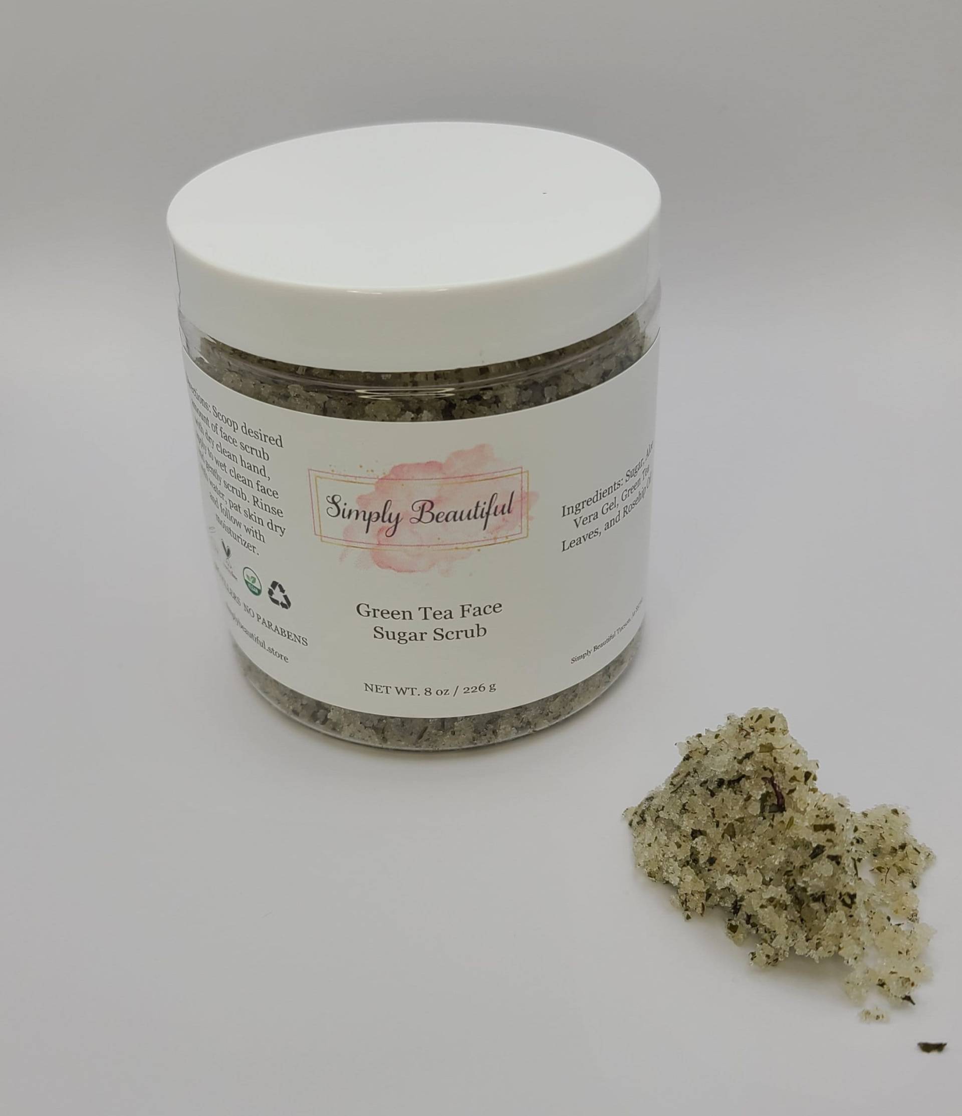 Green Tea Face Sugar Peeling Oil Free Green Tea Face Sugar Peeling Oil Free von Etsy - BySimplyBeautifulCo