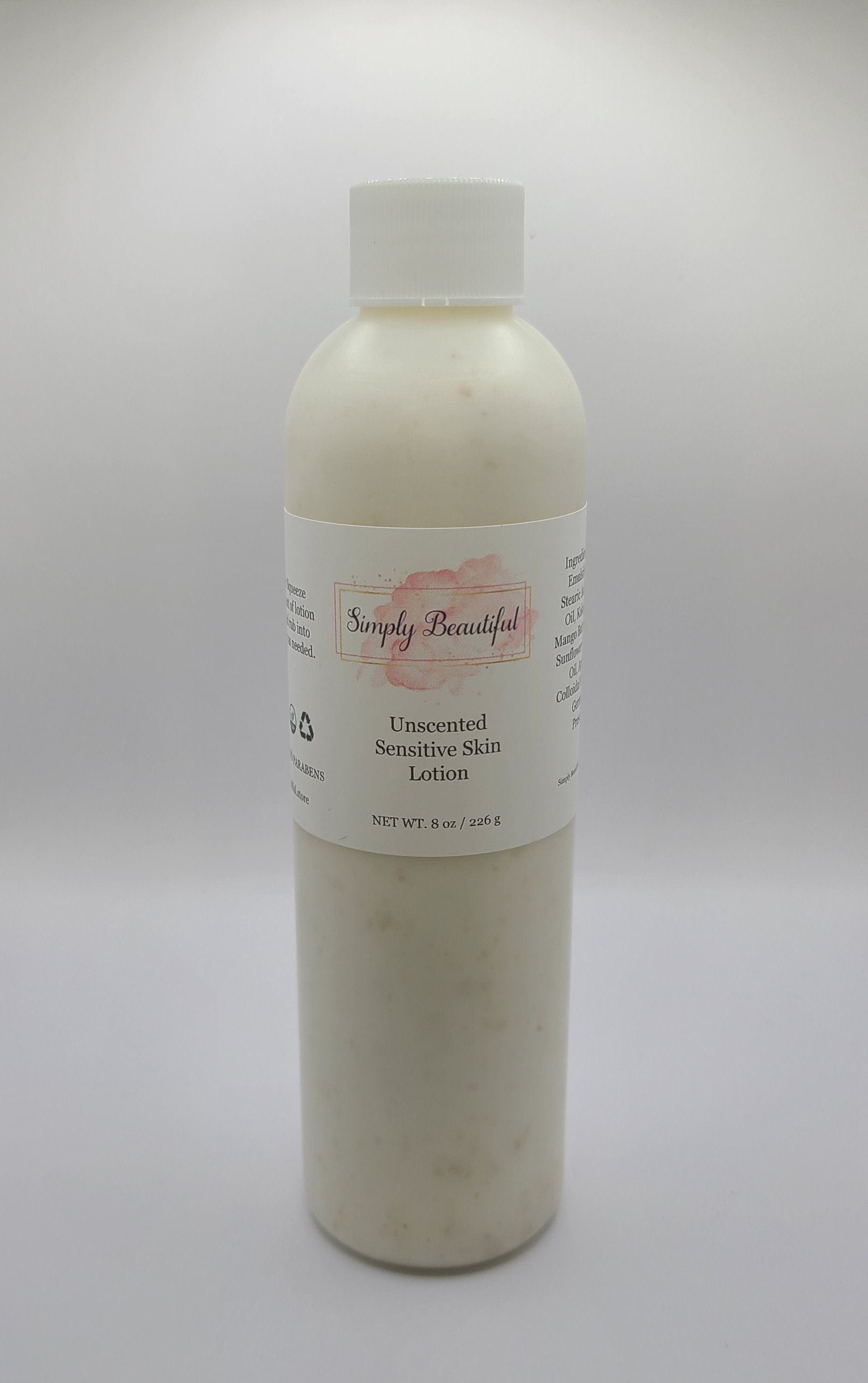Simply Beautiful Unscented Lotion 8 Unzen Unisex/Vegan/Peeling/Geschenk von Etsy - BySimplyBeautifulCo