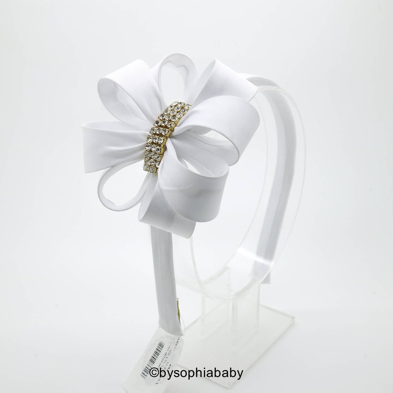 Weißes Schleife Stirnband, Mädchen Kleinkind Hartes Blumen 1482 von Etsy - BySophiaBaby