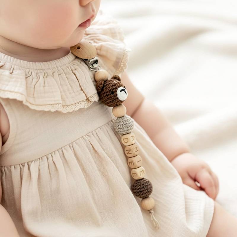 Personalized Baby Pacifier Clip - Soft Crochet Animal Soother Dummy Holder With Custom Name For Newborn Gift Personalized Baby Pacifier Clip - Soft Crochet Animal Soother Dummy Holder With Custom Name For Newborn Gift von Etsy - CEvvShop