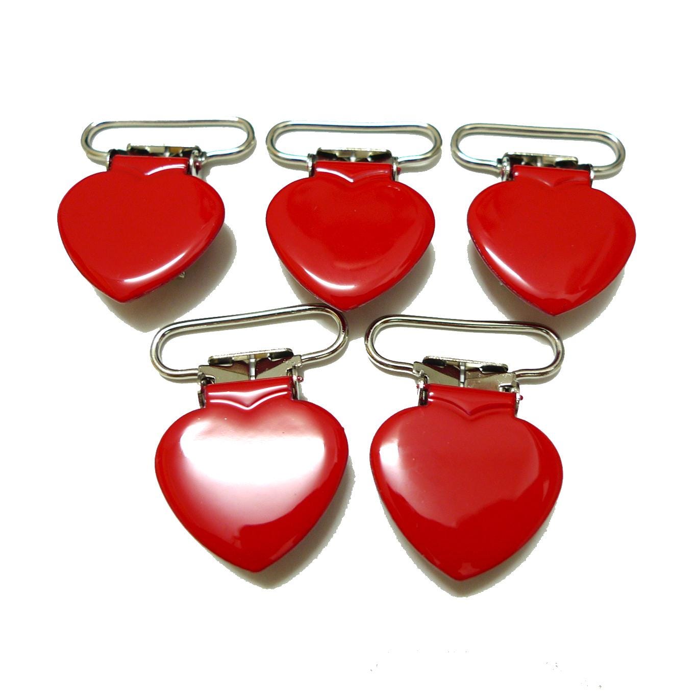 Rote Emaille Herz Hosenträger Clips, 25mm Schnuller Halter von Etsy - CNCVC