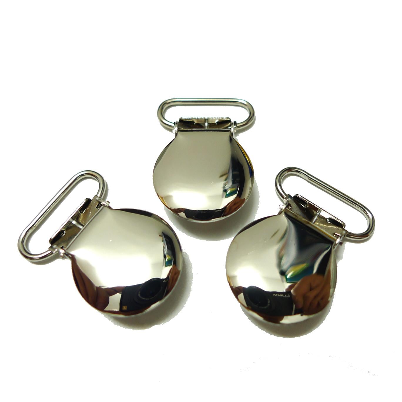 Silberne Hosenträger-Clips, 25 Mm, Stoffschonende Einsätze, Gestellbeschichtung von Etsy - CNCVC