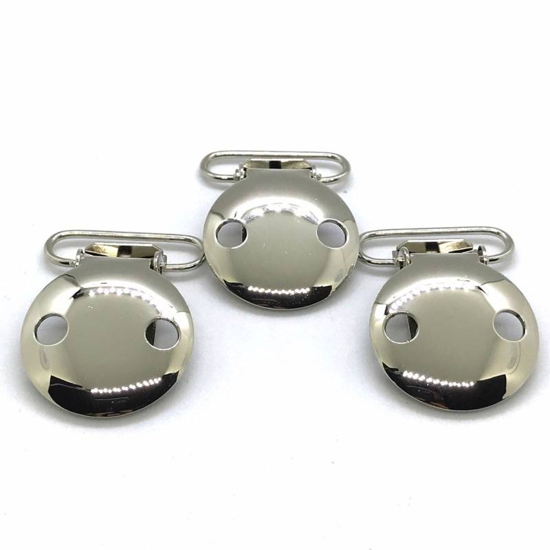 Silberne Runde Schnullerclips, 25 Mm Strapshalter | 25 Stück Silberne Runde Schnullerclips, 25 Mm Strapshalter | 25 Stück von Etsy - CNCVC