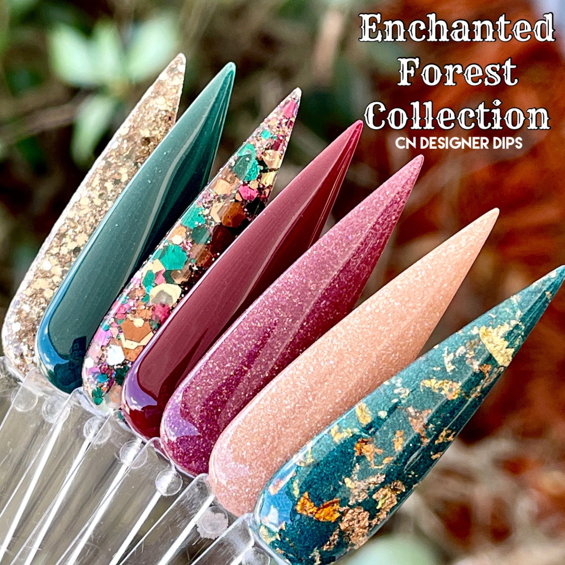 Enchanted Forest Collection - Dippulver, Dippulver Für Nägel, Nagel Dip, Dip Nailpulver, Glitzer Acryl von Etsy - CNDesignerDips