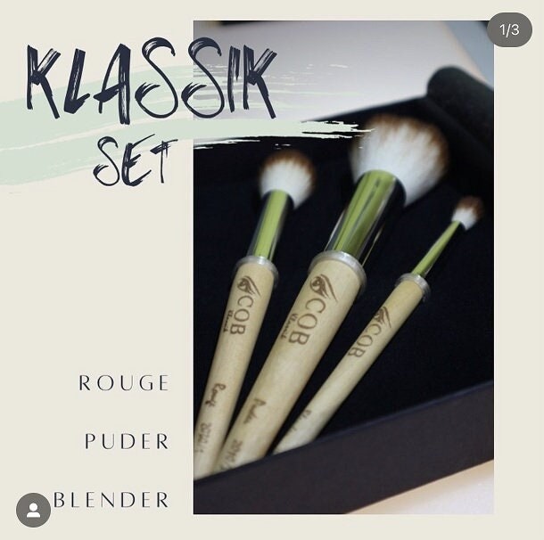 Cob Kosmetik Set 9001 "Klassik Linie" Kosmetik, Pinsel, Puder, Make-Up, Synthetik, Vegan, Geschenk von Etsy - COBPinselmanufaktur