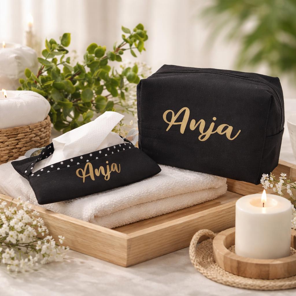 Personalisiertes Kosmetik Set Mit Namen | Tatüta Kosmetiktasche Abschminkpads Waschbar Geschenk Für Frauen Nachhaltig von Etsy - CORINAsBASTELSTUBE