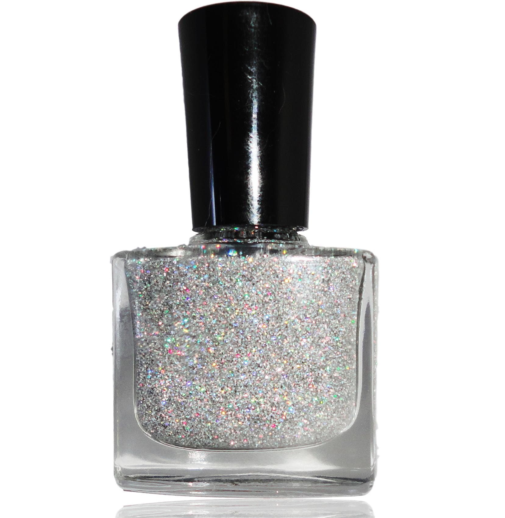 Hammerhead, Silver Glitter Nagellack Schillernder Veganer Lack von Etsy - CRUSHCOSMETICS
