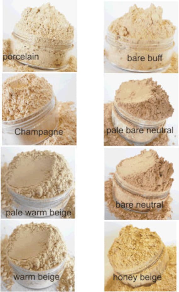 Mineral Foundation Samples Veganes, Natürliches Make-Up, 8 Farbtöne von Etsy - CRUSHCOSMETICS