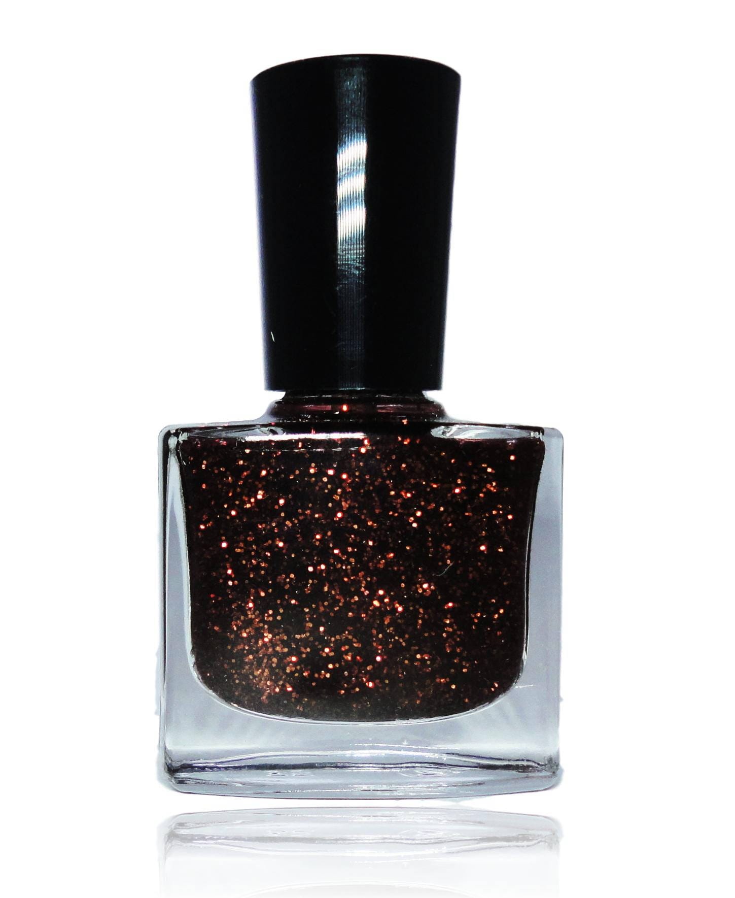 Bronze Braun Glitzer Nagellack Vegan Freundlicher Top Coat von Etsy - CRUSHnailART