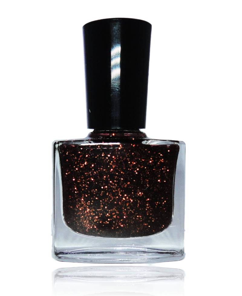 Bronze Braun Glitzer Nagellack Vegan Freundlicher Top Coat von Etsy - CRUSHnailART
