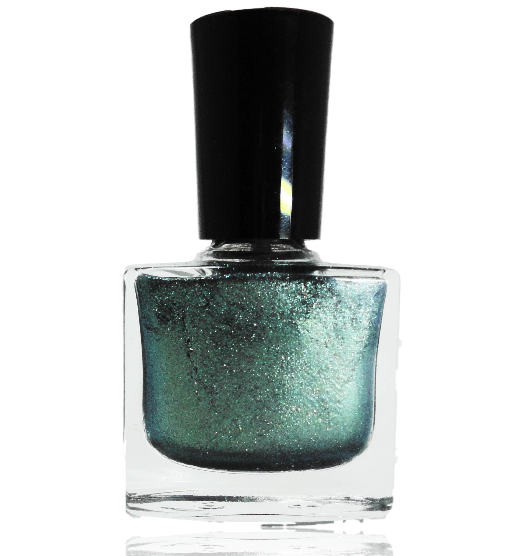 Darkstar Grüner Irisierender Glitzer Nagellack Vegan Freundlich, 5-Free von Etsy - CRUSHnailART