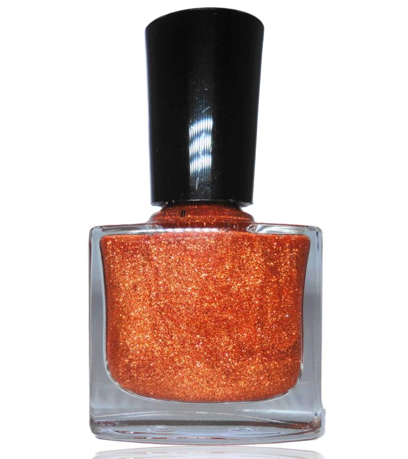 Hussy - Tangerine Orange Glitzer Vegan Nagellack von Etsy - CRUSHnailART