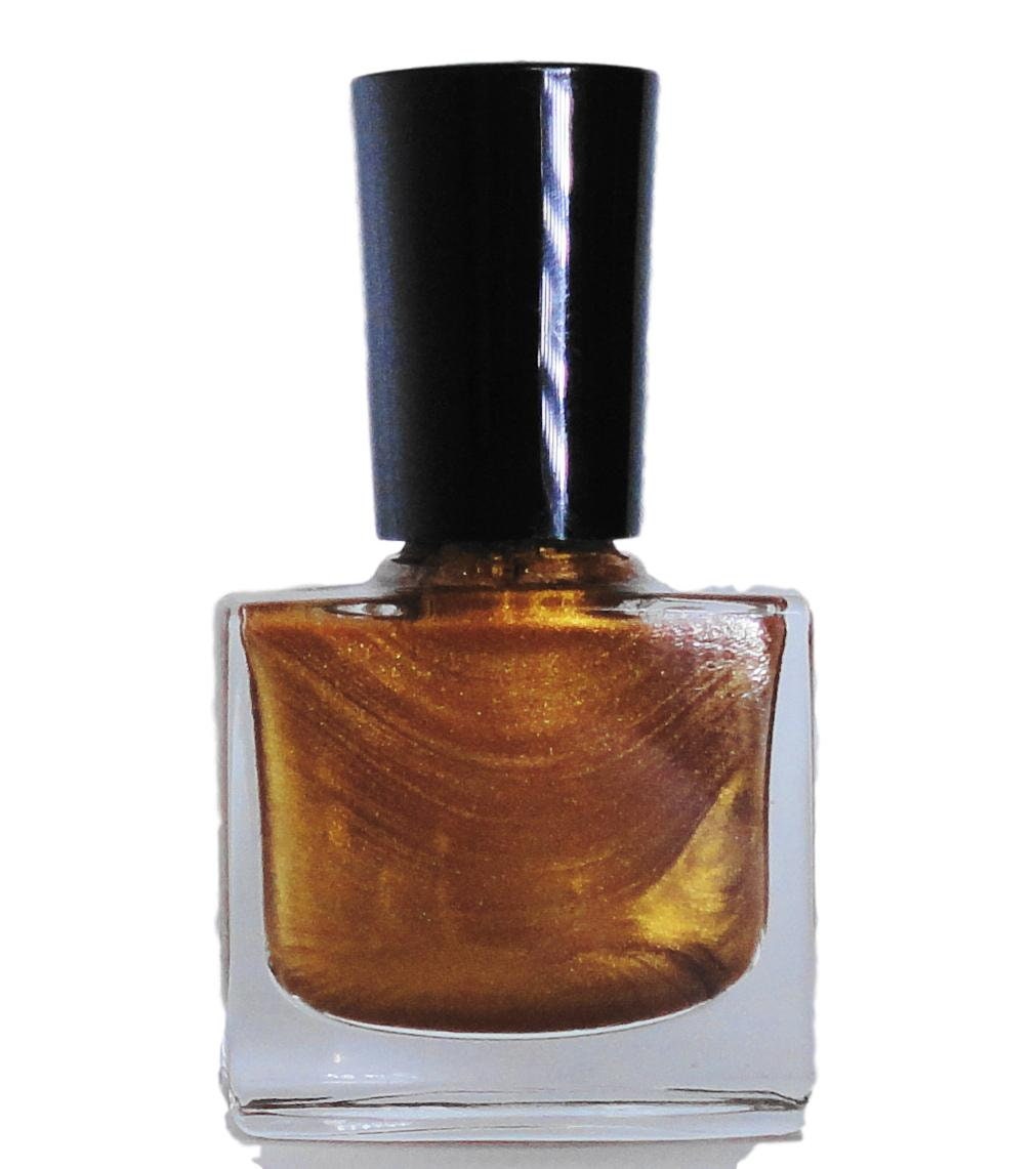Schillernder Goldnagellack Veganer Luster Pearl Top Coat von Etsy - CRUSHnailART
