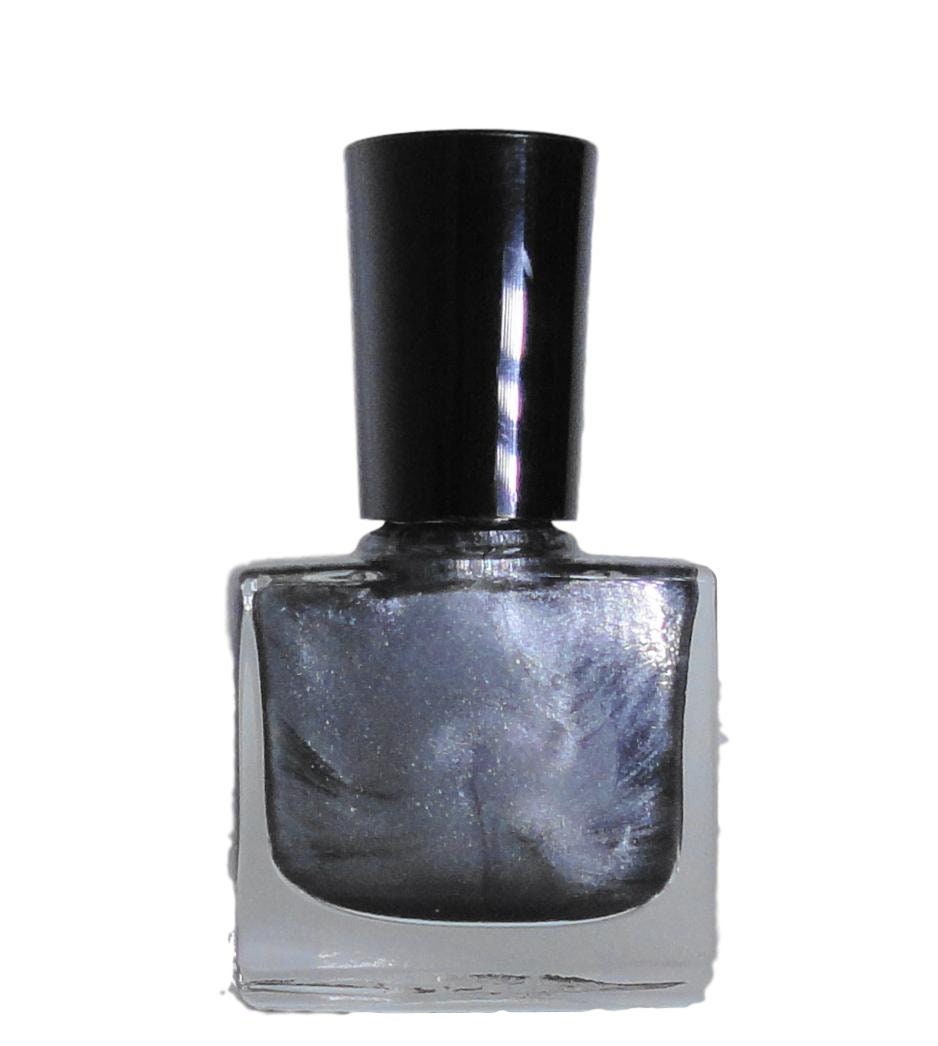 Schillernder Grau Silber Nagellack Veganer Luster Pearl Top Coat von Etsy - CRUSHnailART