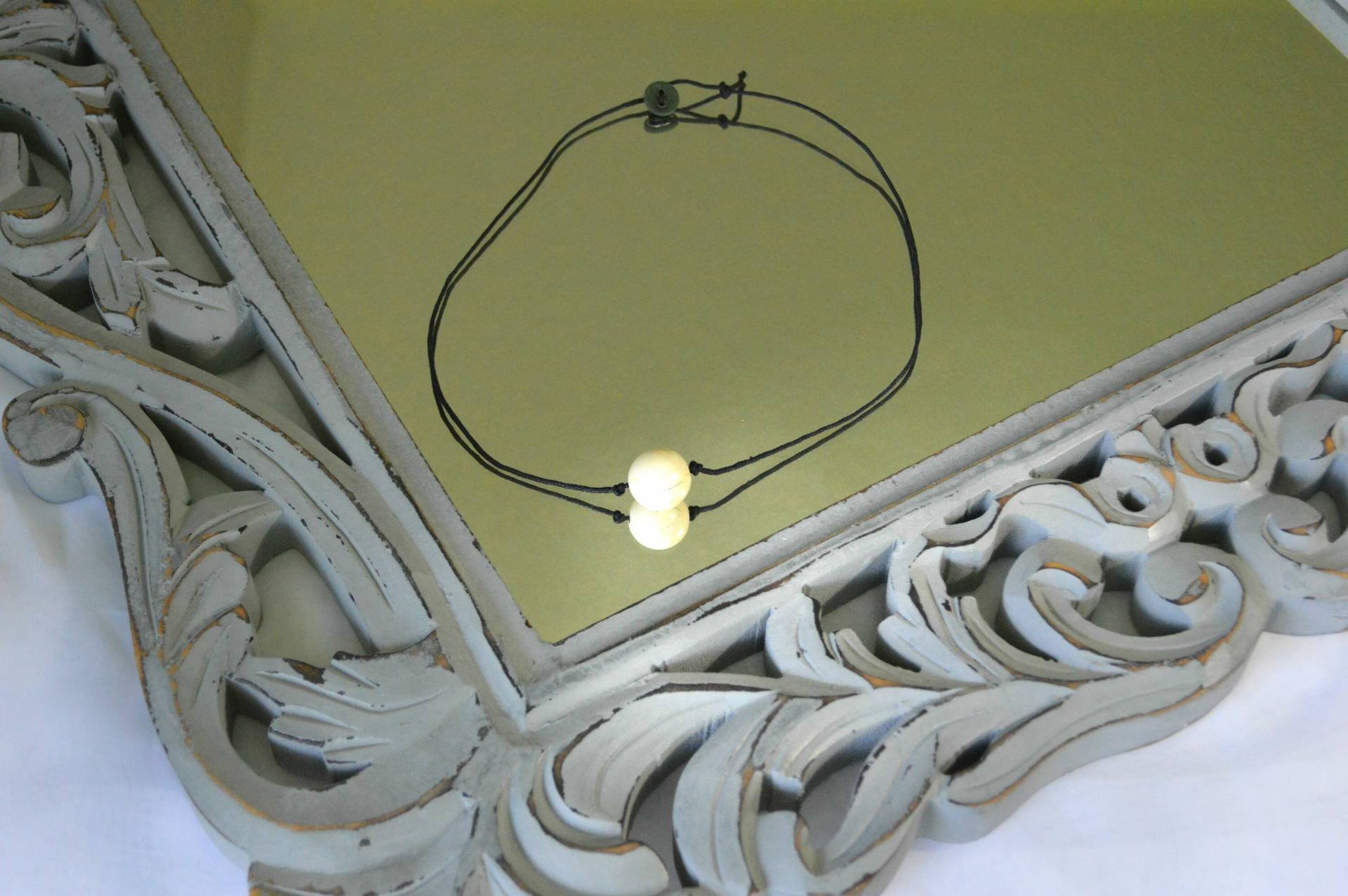 Luna Mond Perle Halsband, Handgemachte Halskette, Schmuck, Upcycled Recycling von Etsy - CaliStateofMindCo