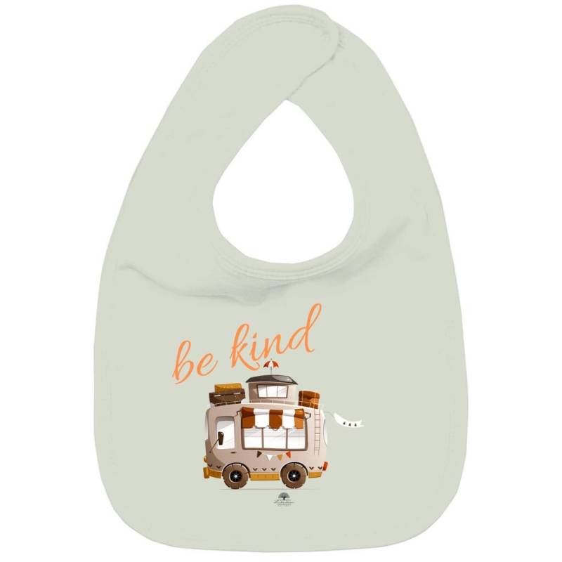 Kinder Bio Lätzchen "Be Kind - Camper" von Etsy - CampingamLindenbaum