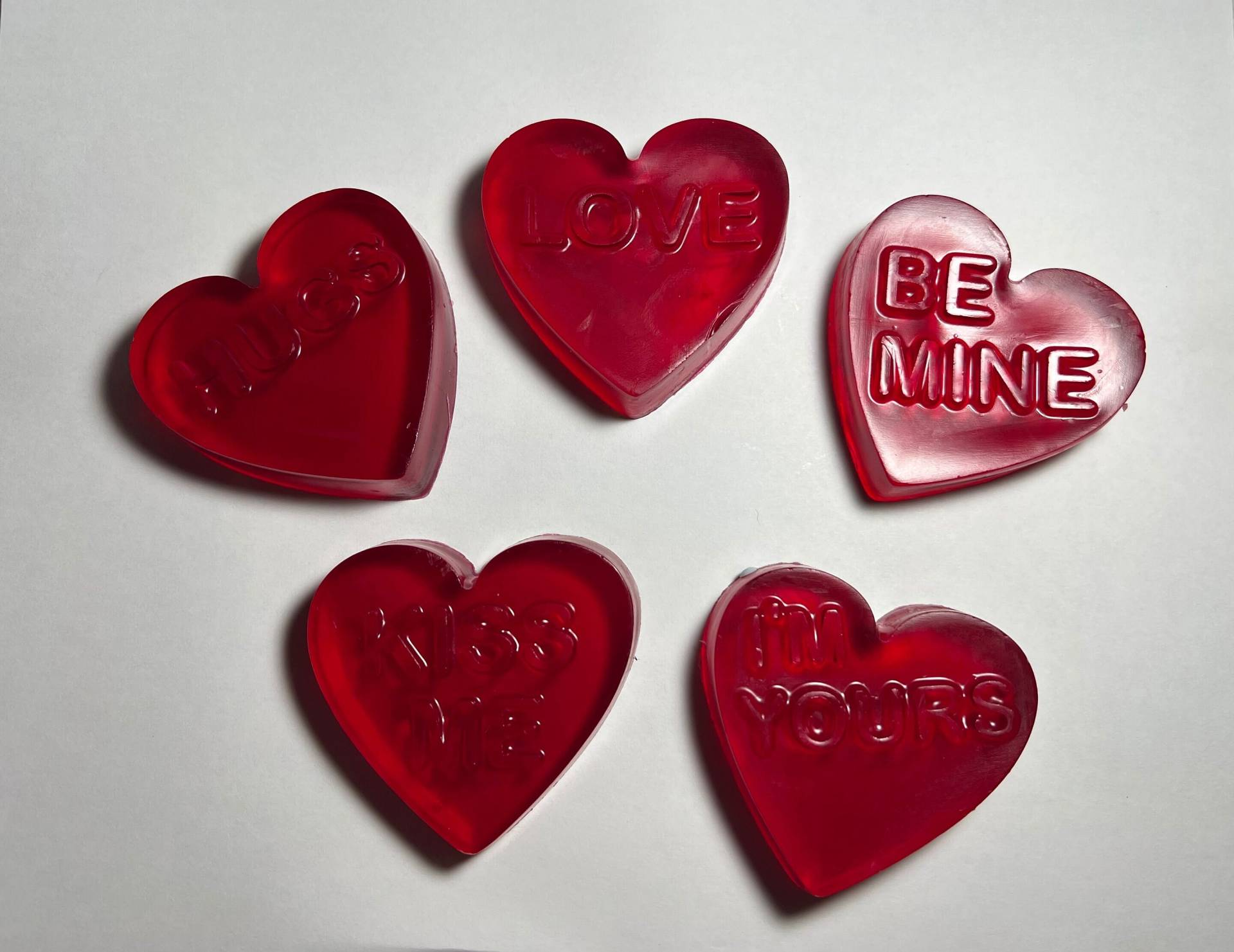 Herz Seifen Valentinstag Liebe Herzen 5 Bar Seife Set G Jede von Etsy - CandlesSoapAndMore