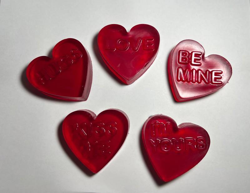 Herz Seifen Valentinstag Liebe Herzen 5 Bar Seife Set G Jede von Etsy - CandlesSoapAndMore