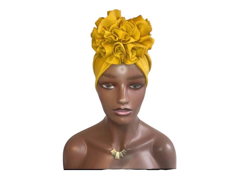 Pre Tied Rüschen Turban, Head Wraps, Alopecia Wrap, Full Coverage Headwrap, Geschenk Für Frau, Abdeckung Haarausfall von Etsy - CaphyBeauties