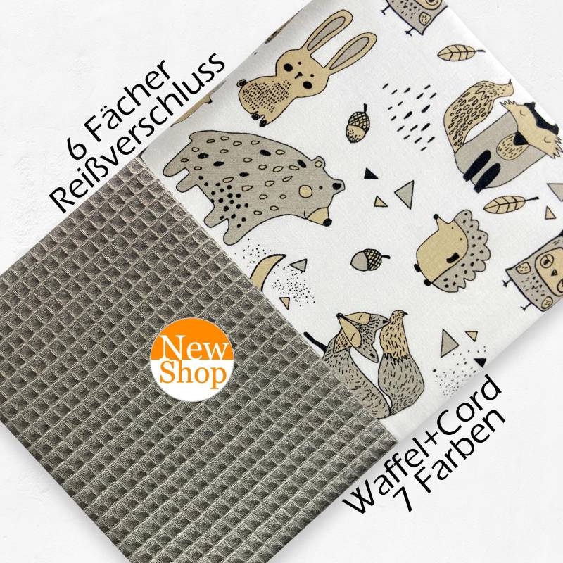 Windeltasche Cord Waffelpique Tiere Junge Mädchen Reißverschluss 7 Farben Windeltasche Cord Waffelpique Tiere Junge Mädchen Reißverschluss 7 Farben von Etsy - Carissmati