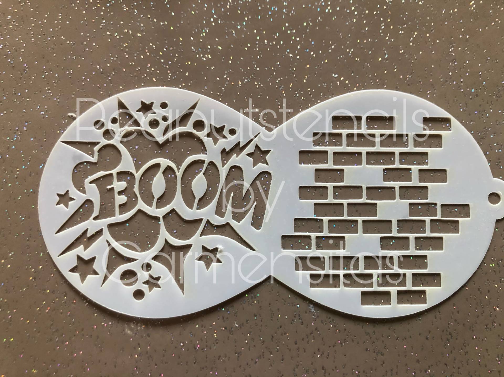 Facepainting Stencil, Peanutstencils 1006, Wall & Boom Facepainting Stencil, Peanutstencils 1006, Wall & Boom von Etsy - CarmensitasShopDe