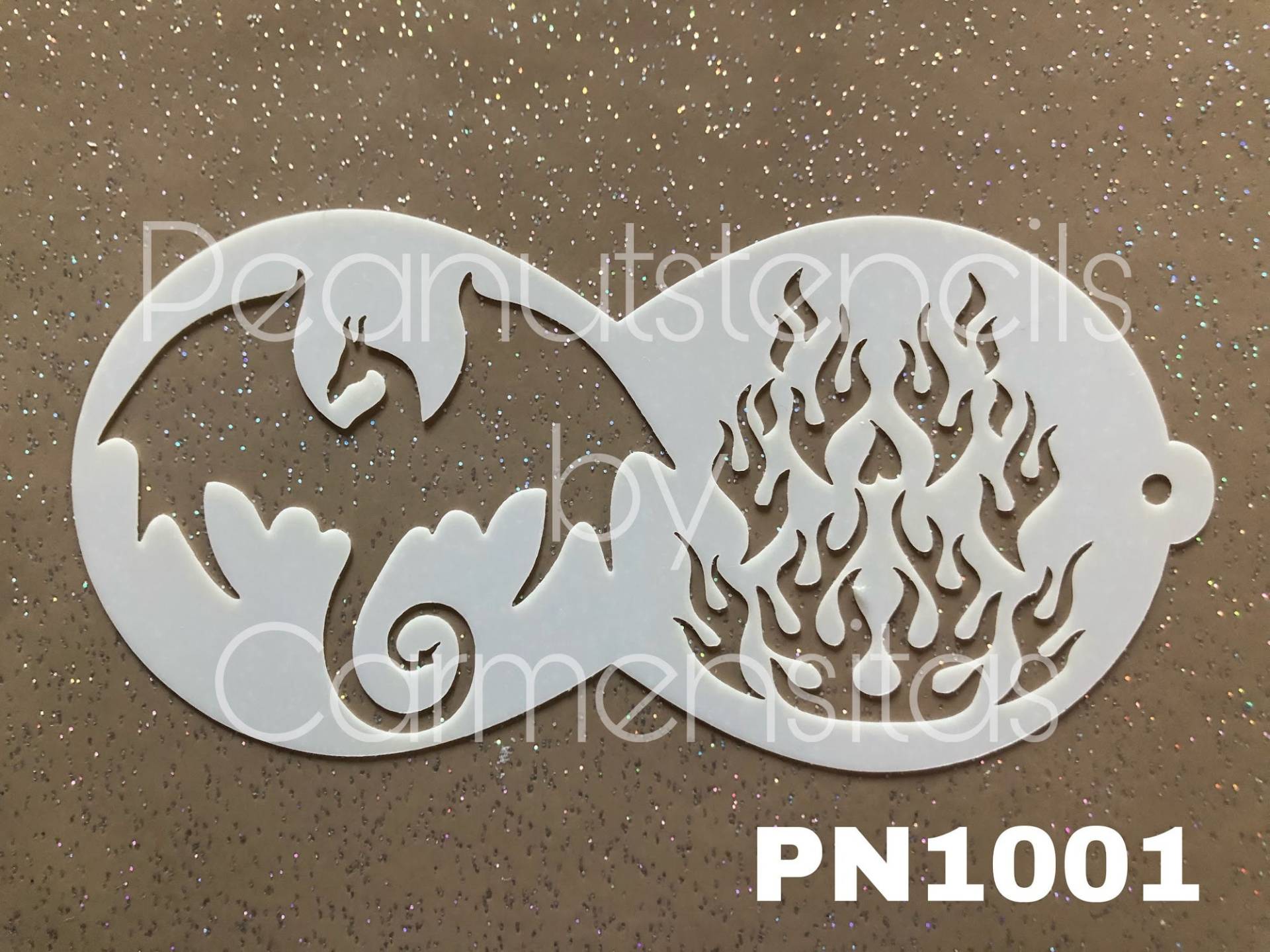 Facepainting Stencil From Peantustencils Dragon & Flames 1001 Facepainting Stencil From Peantustencils Dragon & Flames 1001 von Etsy - CarmensitasShopDe
