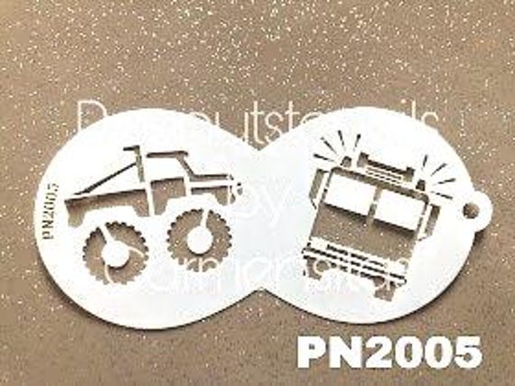 Peanutstencils Pn 2005 Firetruck & Truck, Feuerwehrauto Und Truck - Facepainting Stencil, Kinderschminken Schablone Peanutstencils Pn 2005 Firetruck & Truck, Feuerwehrauto Und Truck - Facepainting Stencil, Kinderschminken Schablone von Etsy - CarmensitasShopDe