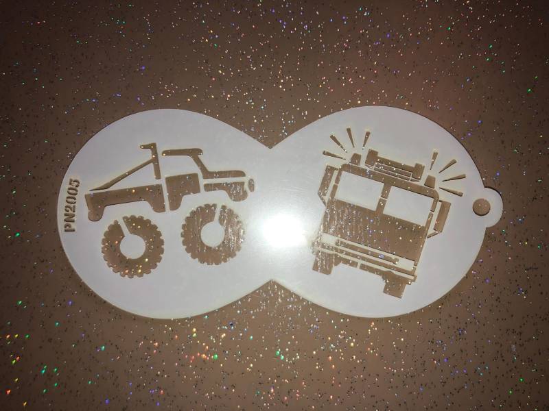 Peanutstencils Pn 2005 Firetruck & Truck, Feuerwehrauto Und Truck - Facepainting Stencil, Kinderschminken Schablone Peanutstencils Pn 2005 Firetruck & Truck, Feuerwehrauto Und Truck - Facepainting Stencil, Kinderschminken Schablone von Etsy - CarmensitasShopDe