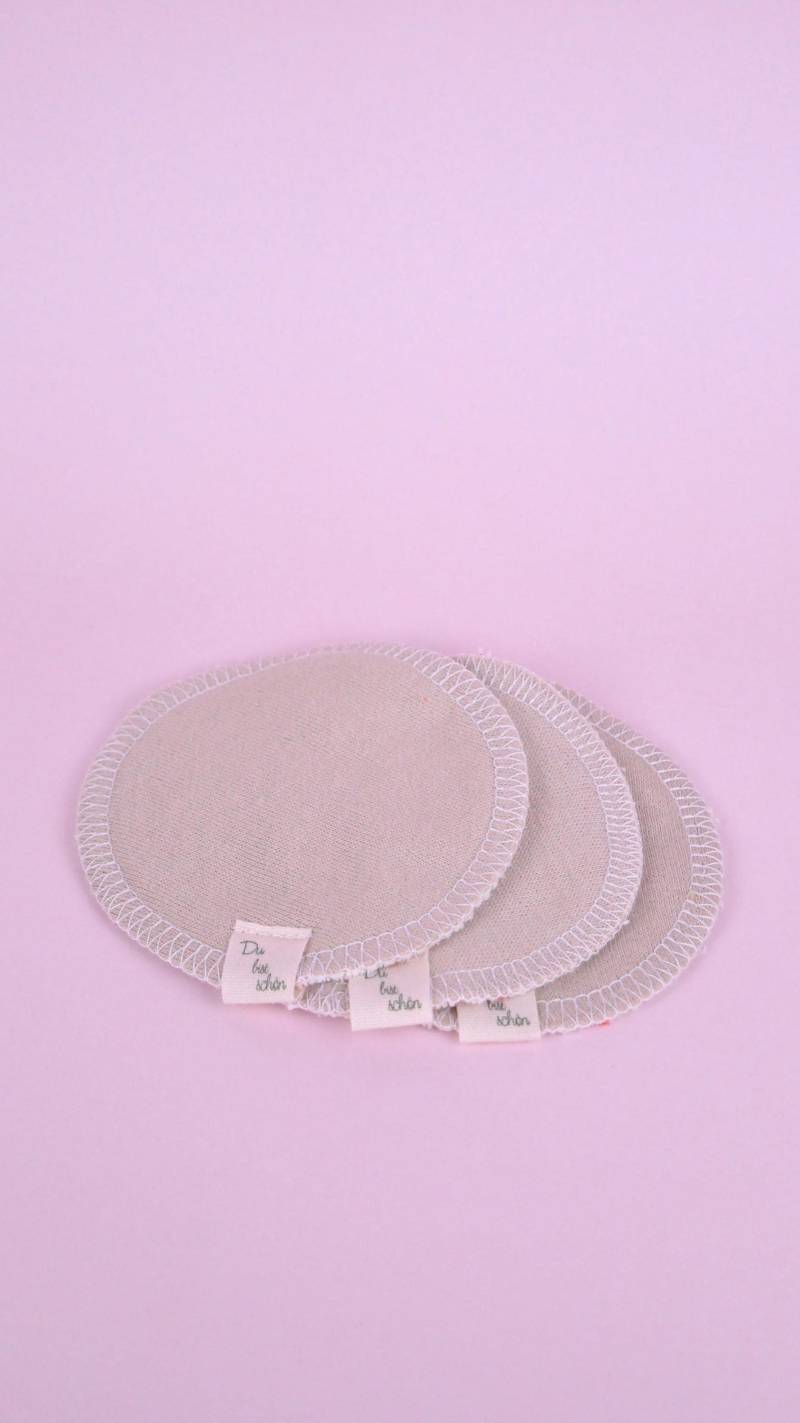 Nachhaltige Waschbare Abschminkpads Mit Botschaft "Du Bist Schön" | Beige 100% Baumwolle Einzeln Oder Im Set 3 Pads von Etsy - CarolineEhrlichShop