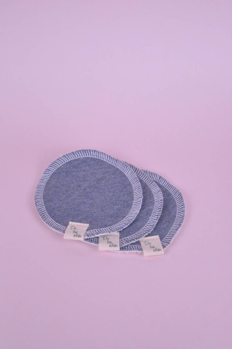 Nachhaltige Waschbare Abschminkpads Mit Botschaft "Du Bist Schön" | Blau 100% Baumwolle Einzeln Oder Im Set 3 Pads von Etsy - CarolineEhrlichShop