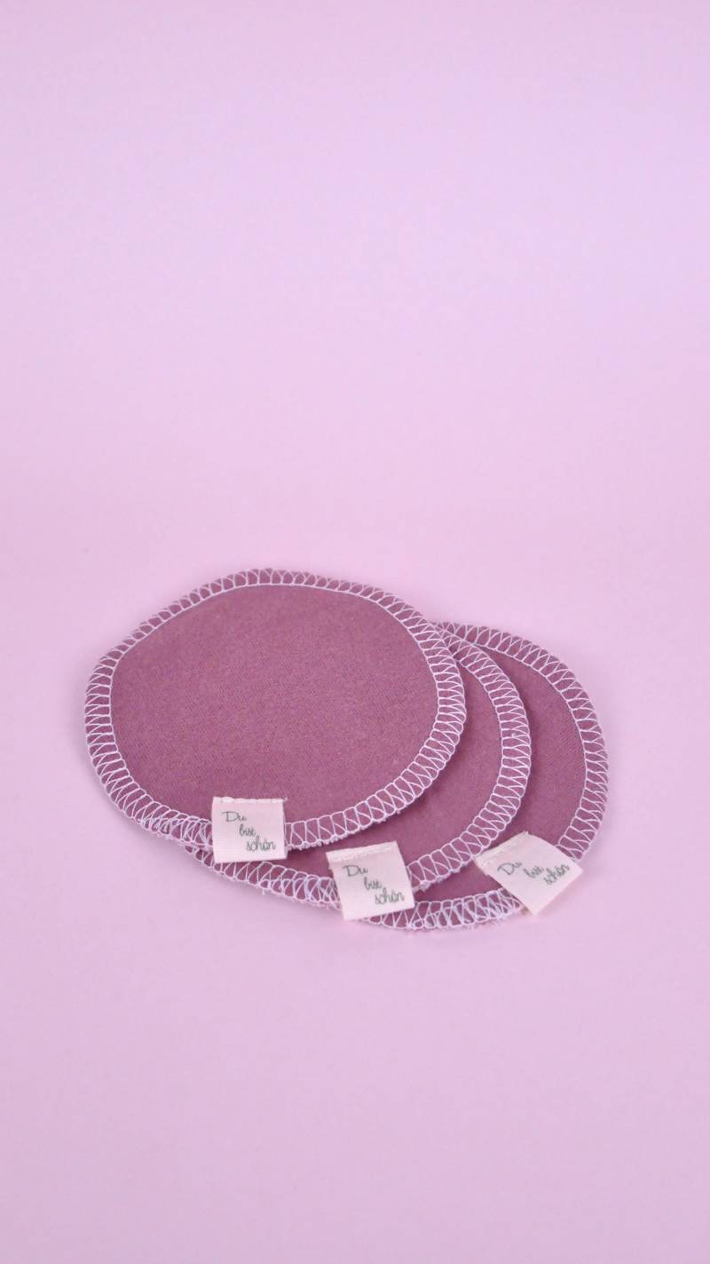 Nachhaltige Waschbare Abschminkpads Mit Botschaft "Du Bist Schön" | Mauve 100% Baumwolle Einzeln Oder Im Set 3 Pads von Etsy - CarolineEhrlichShop