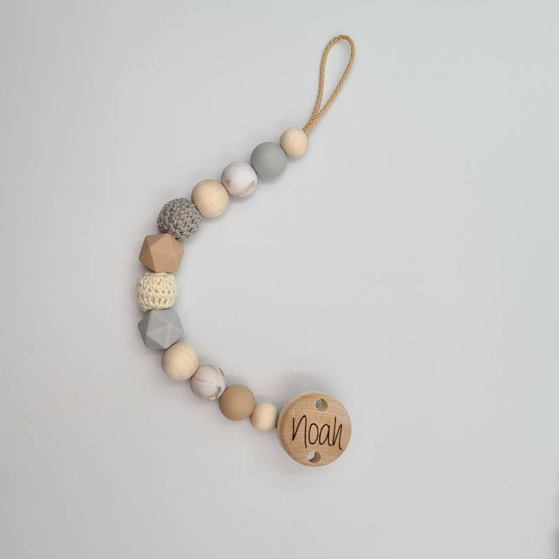 Schnullerkette Gregor Mit Name Personalisiert Personalisierbar von Etsy - CarosBabyzauber