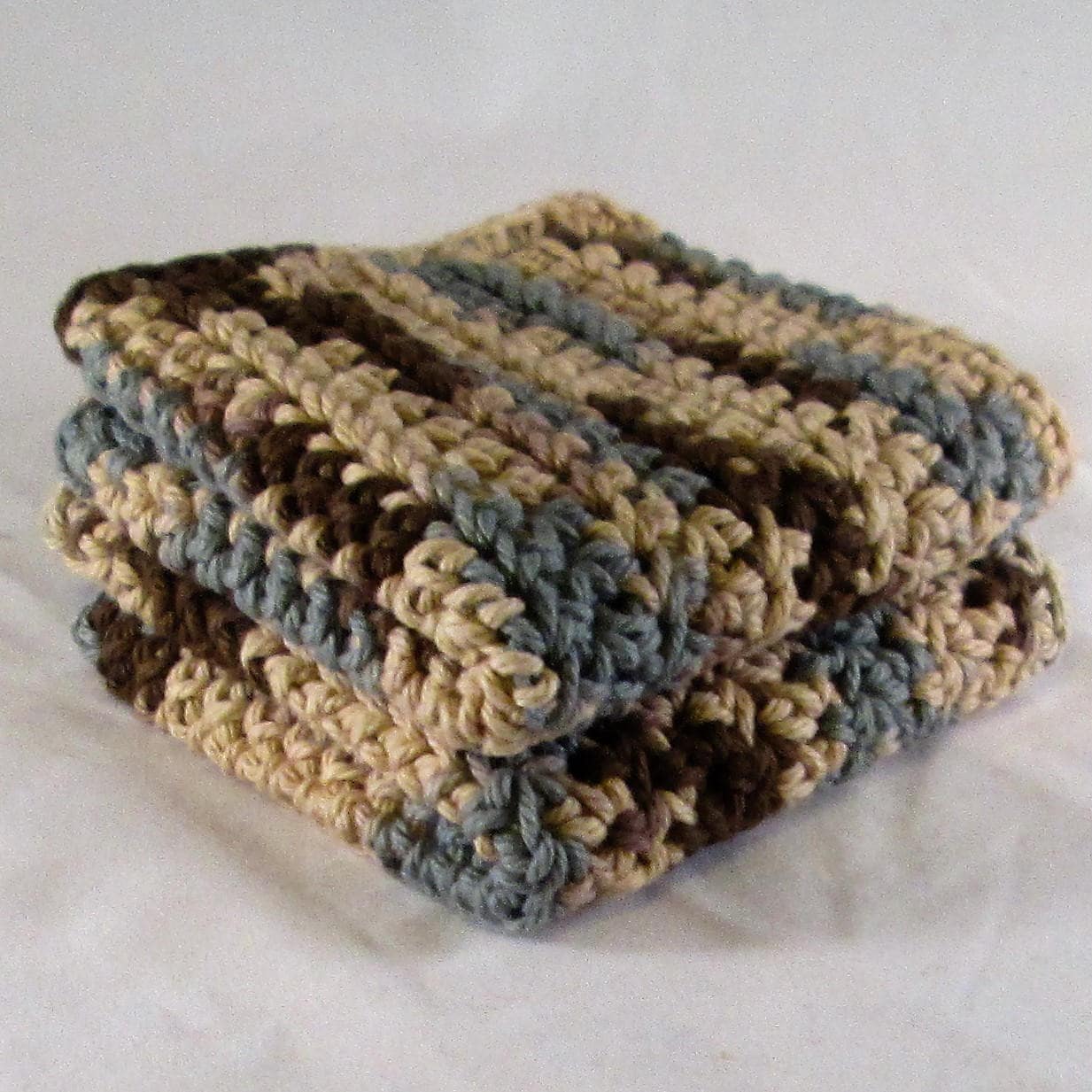 Braun & Blau Waschlappen 8x8 2Er-Set von Etsy - CeciliaAnnDesigns