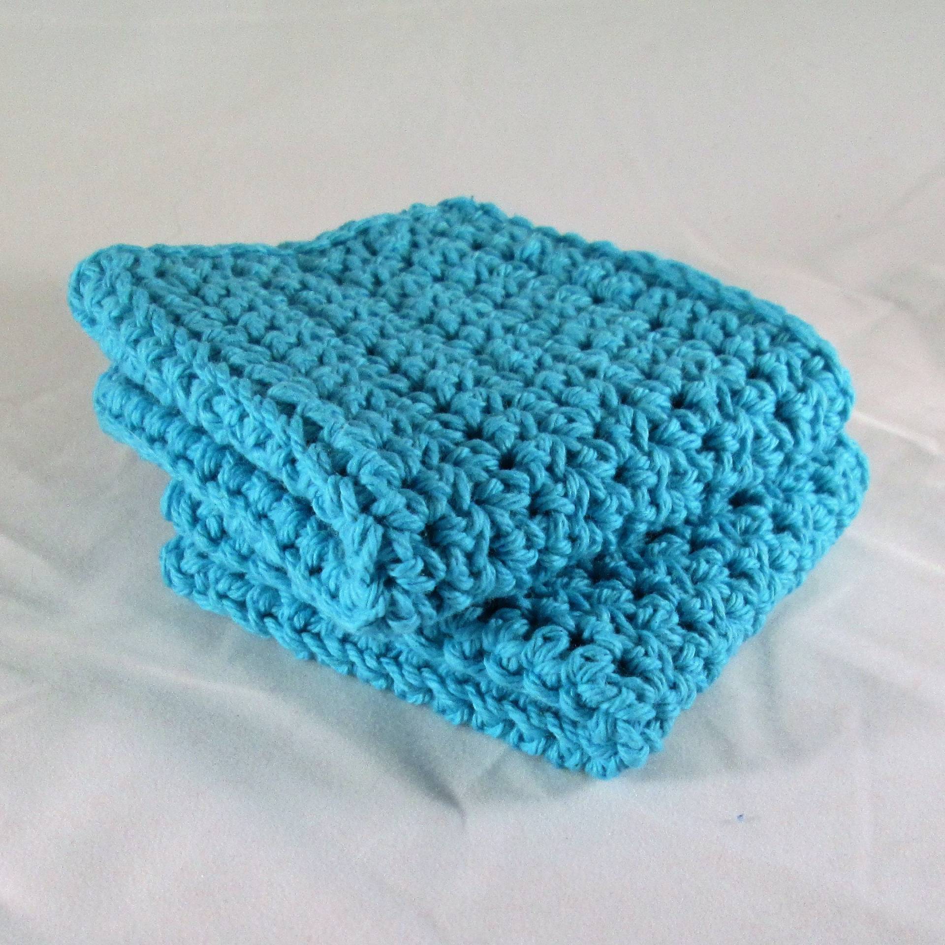 Handgemachte Türkis Baumwolle Waschlappen Set, Spa Tücher, Küchentücher von Etsy - CeciliaAnnDesigns