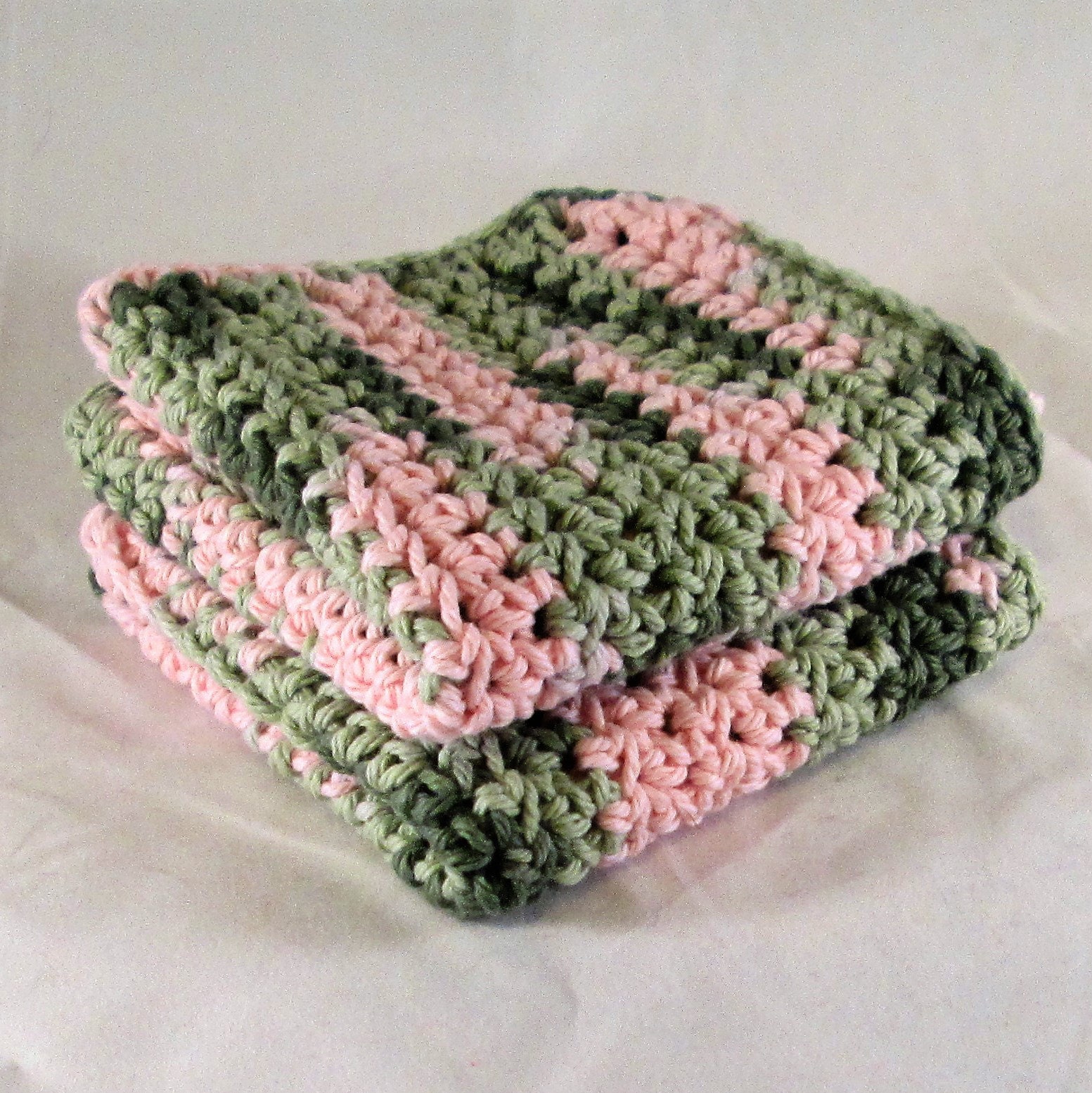 Pink Camo Baumwolle Spa Set, Waschlappen, Häkeln Geschirrtuch, Waschlappen Set von Etsy - CeciliaAnnDesigns