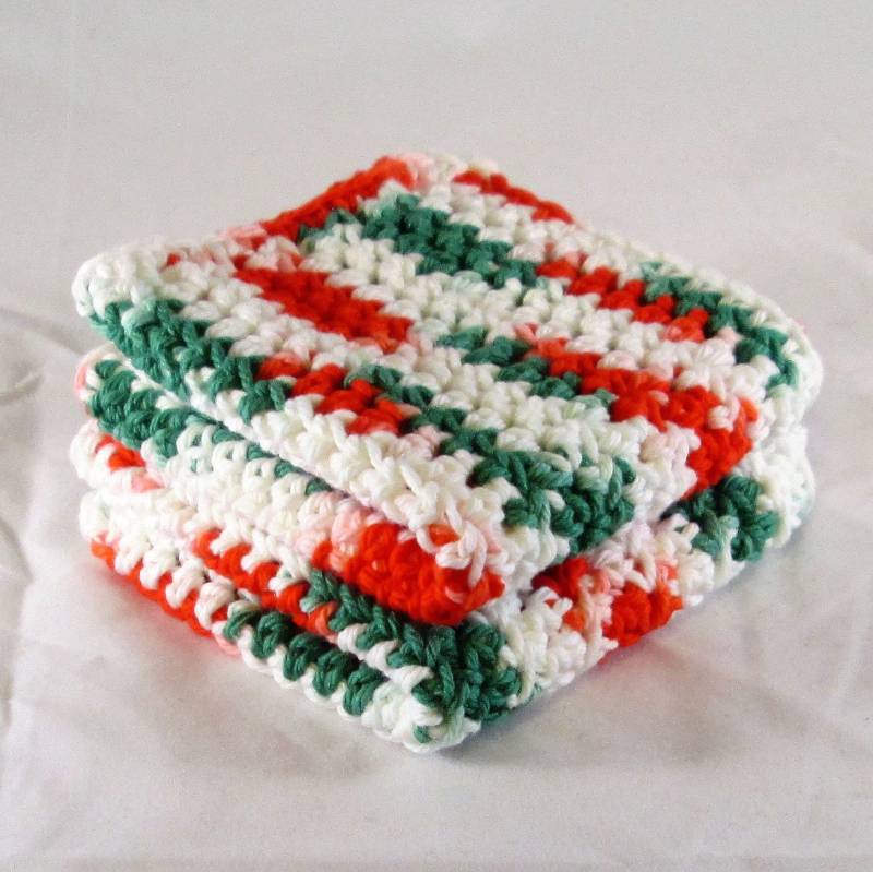 Weihnachten Häkeln Baumwolle Waschlappen Set, Urlaub Küche Spa Tücher von Etsy - CeciliaAnnDesigns