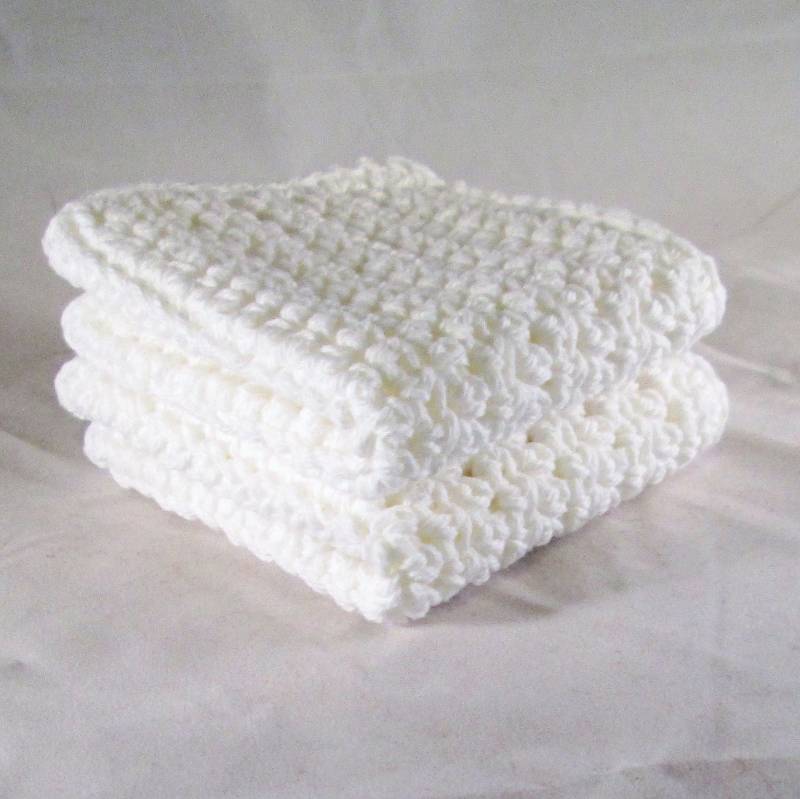 Weiße Waschlappen - Geschirrtücher 2Er Set 20x20 100% Baumwolle Gehäkelt Weiße Waschlappen - Geschirrtücher 2Er Set 20x20 100% Baumwolle Gehäkelt von Etsy - CeciliaAnnDesigns