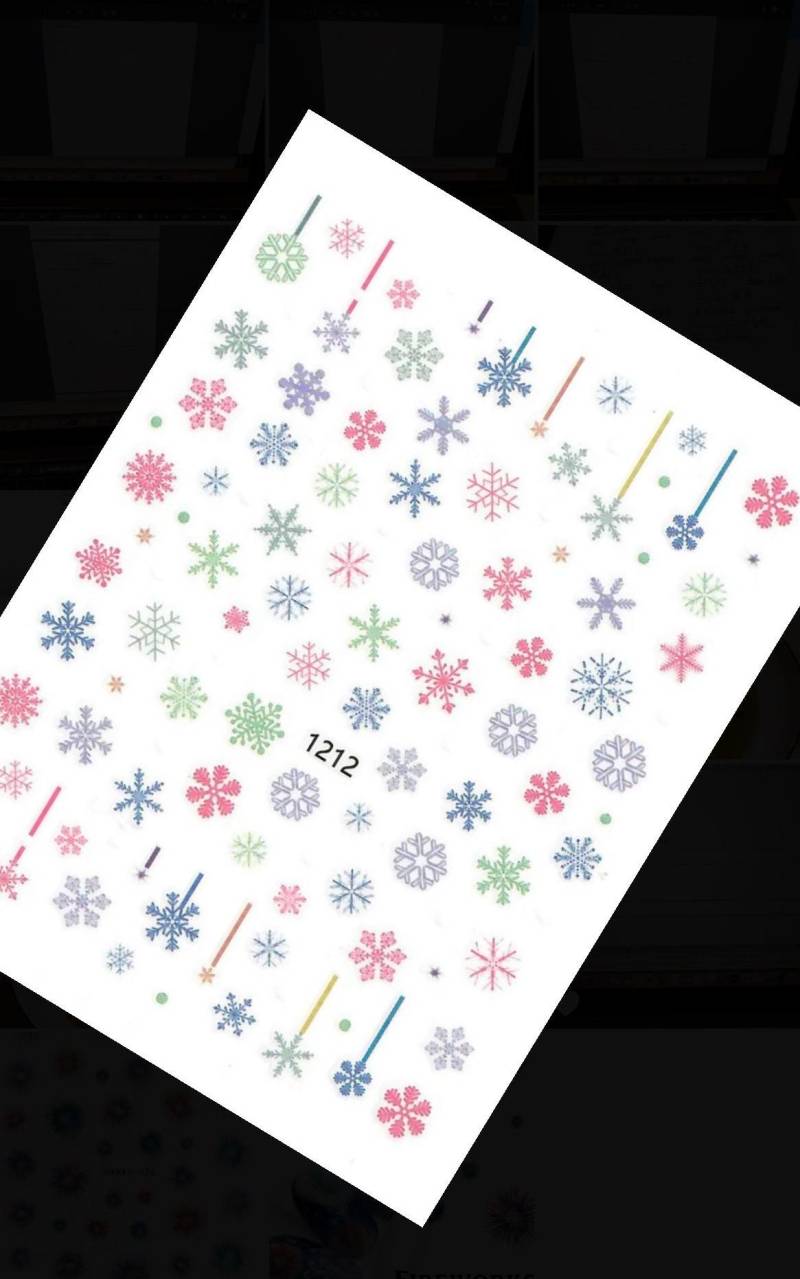 3 D Bunte Schneeflocken Nail Art Selbstklebende Abziehbilder/ Winter Kunst/ Christmasart/ Geschenkideen Für Sie Ihn Kinder Zur Party von Etsy - CelebrationCuration