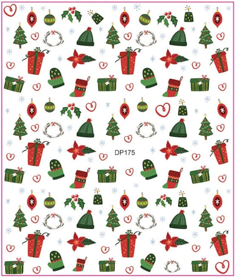 3D Weihnachten Nikolaus Rudolph Rotnase Rentier Schneeflocke Schneemann Sterne Lebkuchen Candy Schleife Winter/Nail Art Sticker Geschenkideen Für von Etsy - CelebrationCuration
