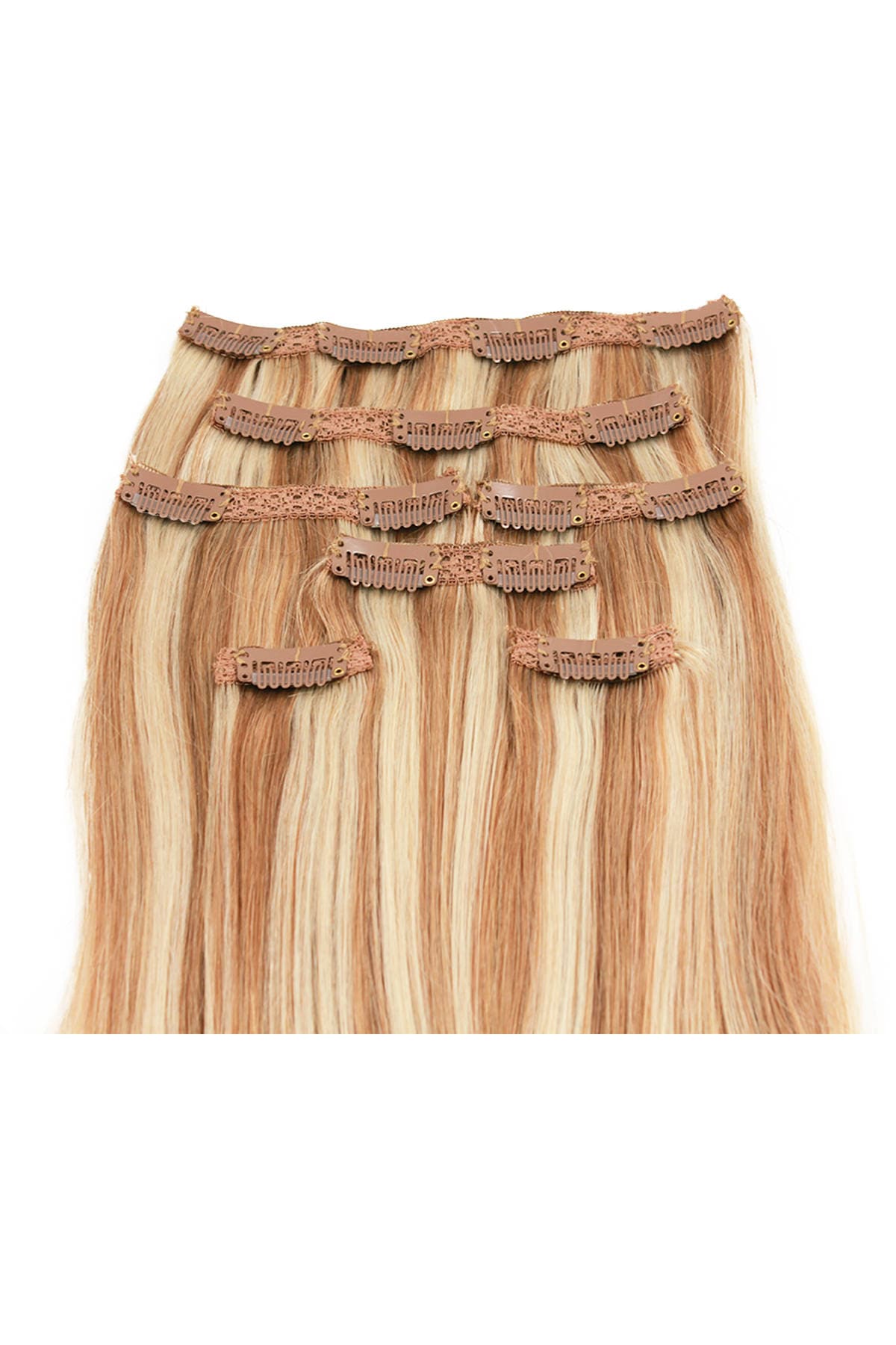 Blond Mit Platin Highlights Clip in Echthaarverlängerungen, Farbe #p27/613 von Etsy - CelebrityStrandsPLUS