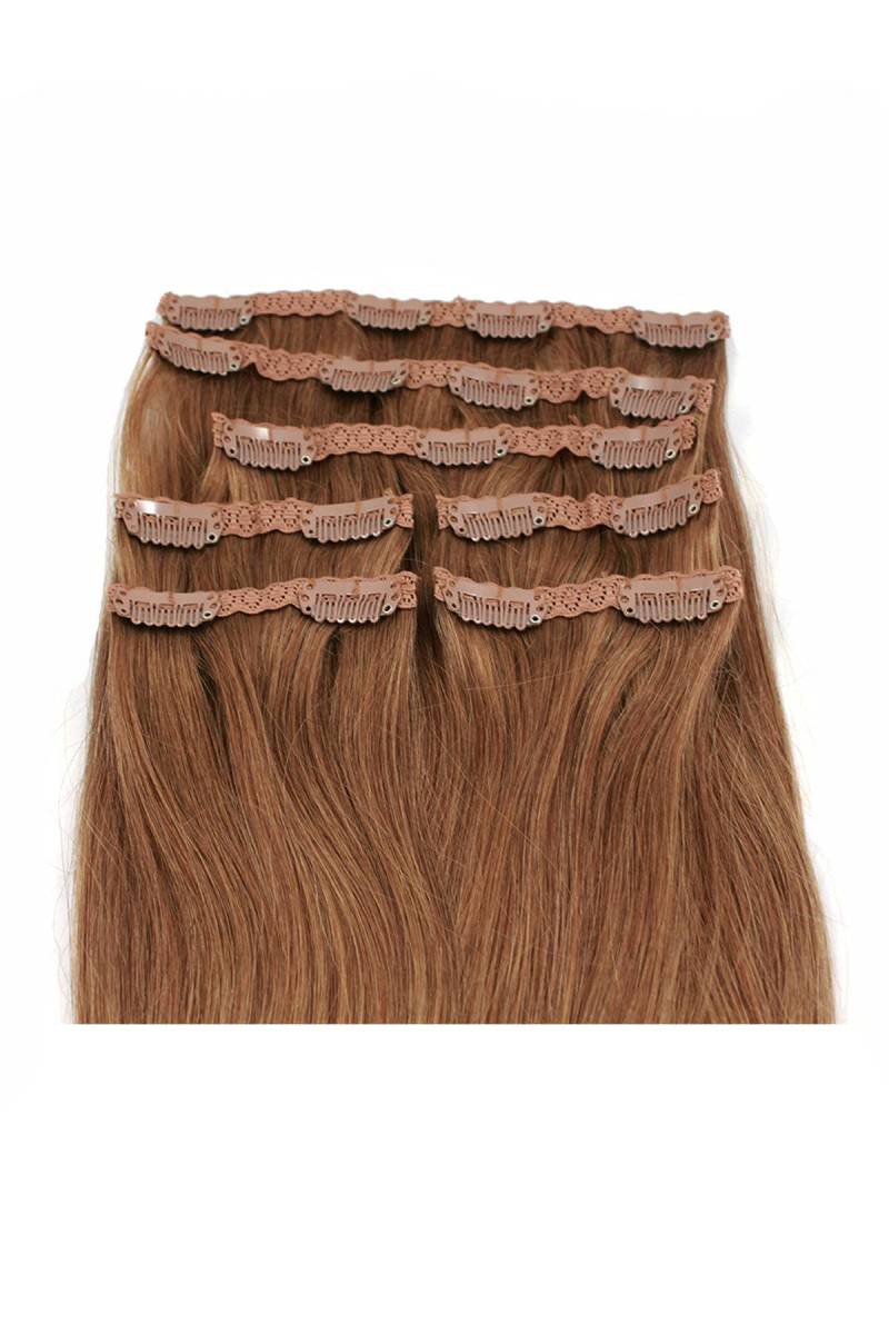 Honigblond Clip in Echthaarverlängerungen, Farbe #8 von Etsy - CelebrityStrandsPLUS