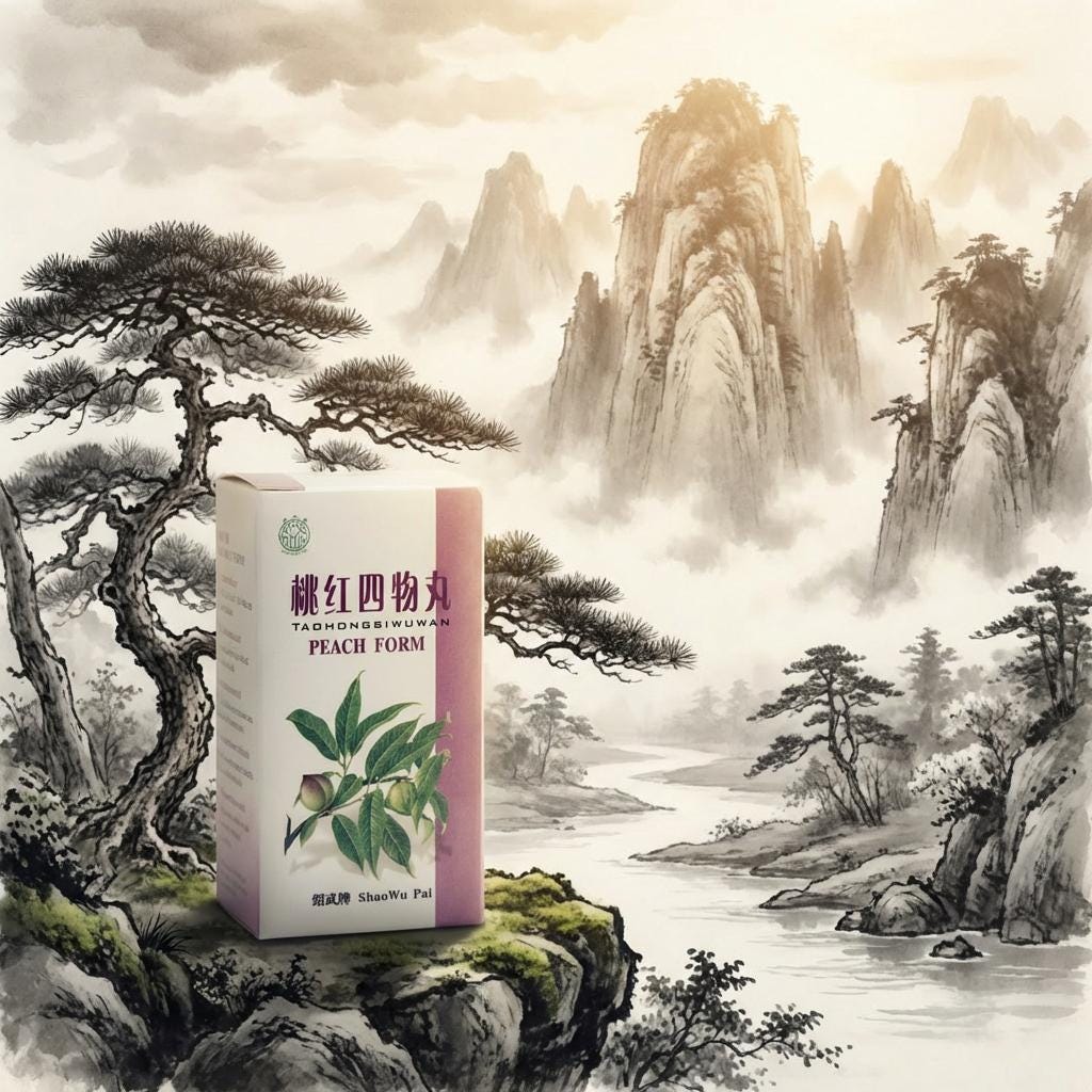 Tao Hong Si Wu Wan - Peach Form Tcm Kräuterrezeptur Shao Pai Brand 桃红四物丸 Teepillen von Etsy - ChangTrader