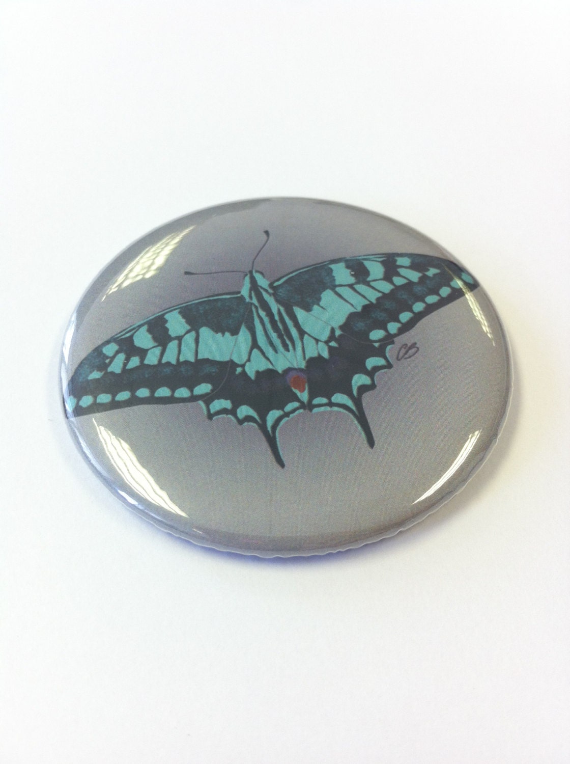 Grüne Schmetterling - Taschenspiegel von Etsy - CharlieBuckleyDesign