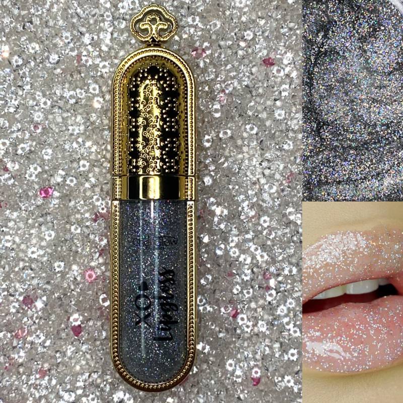 Holografisch Hübscher Lipgloss, Hologloss, Glitzerlipgloss, Glänzende Lippen, Silberglitzerglanz, Mehrfarbiger Glitzerlipgloss von Etsy - CheriGlowCreations