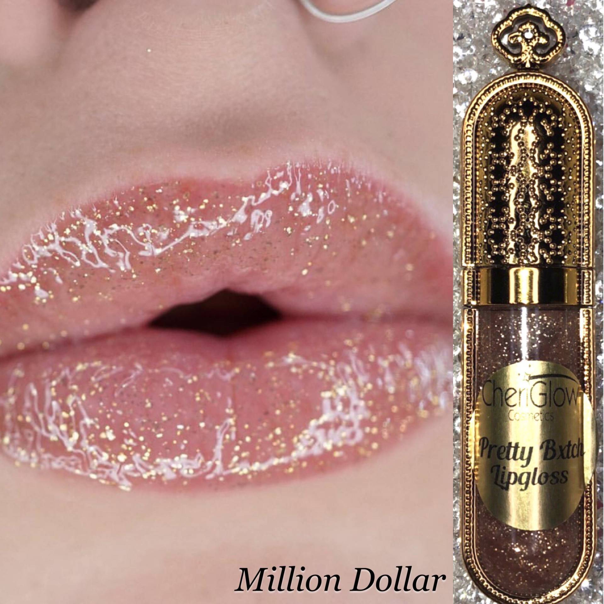 Million Dollar - Gold Glitter Lipgloss, Gloss, Glossy Lippen, Lipgloss von Etsy - CheriGlowCreations