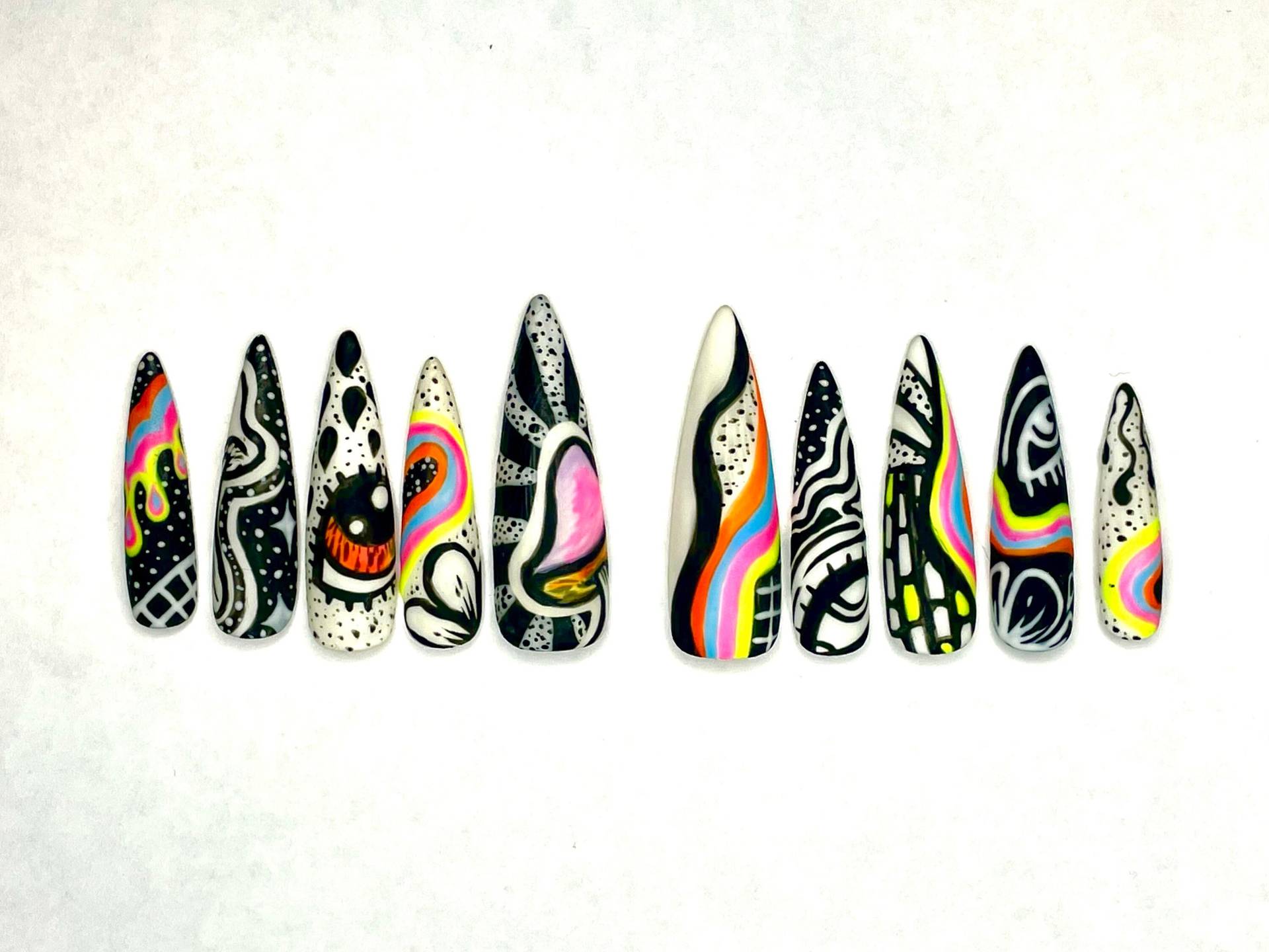 Was Für Ein Trip Press On Nails Was Für Ein Trip Press On Nails von Etsy - ChevonDIllustrations