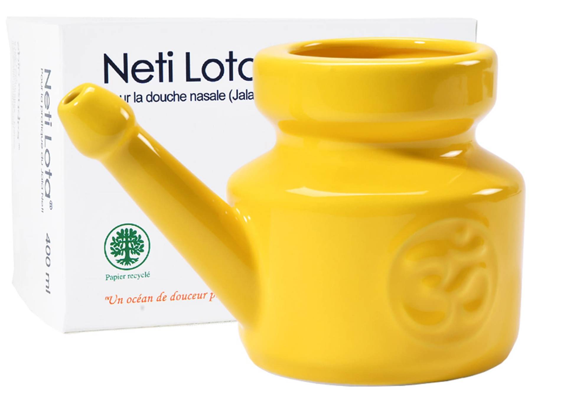 Jala Neti Lota Kännchen Chin Mudra Om Aus Emailliertem Porzellan - 400Ml von Etsy - ChinMudraYogaShop