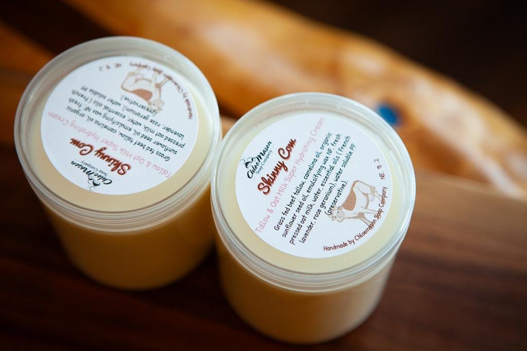 Talg-Hafermilch-Feuchtigkeitsspendende Creme - Skinny Cow 13, 2 Oz von Etsy - Chloemasonsoaps