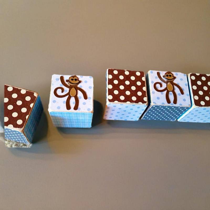 Personalisierte Affe Holzblöcke - Neugeborenen Baby Geschenk, Kinderzimmer Dekor von Etsy - ChloesCouture